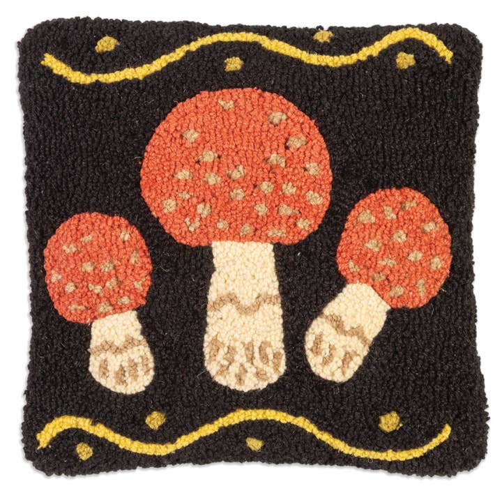 Red Cap Mushroom 14x14 pillow for wholesale by Chandler 4 Corners