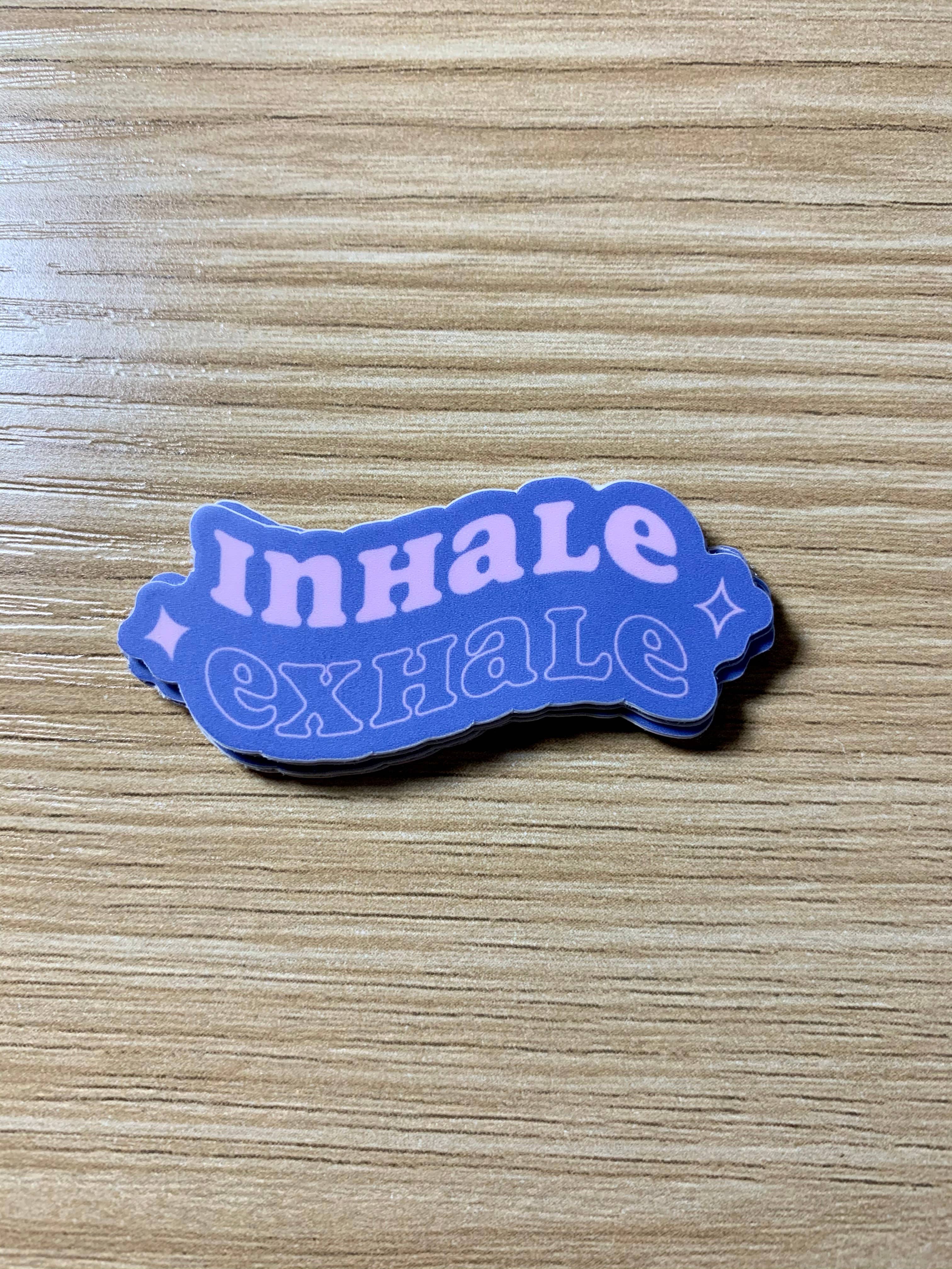 Christina iDesigns - Wholesale Sticker - Inhale exhale sticker / mental health / spiritual / wellness5