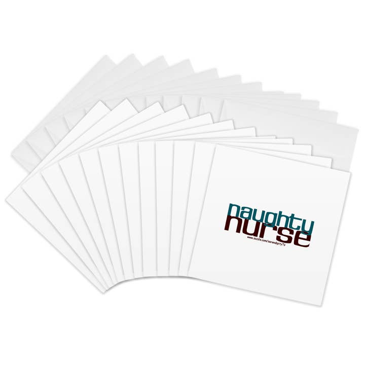 3dRose, Freche Krankenschwester in Türkis, Grußkarte für den Großhandel von 3dRose