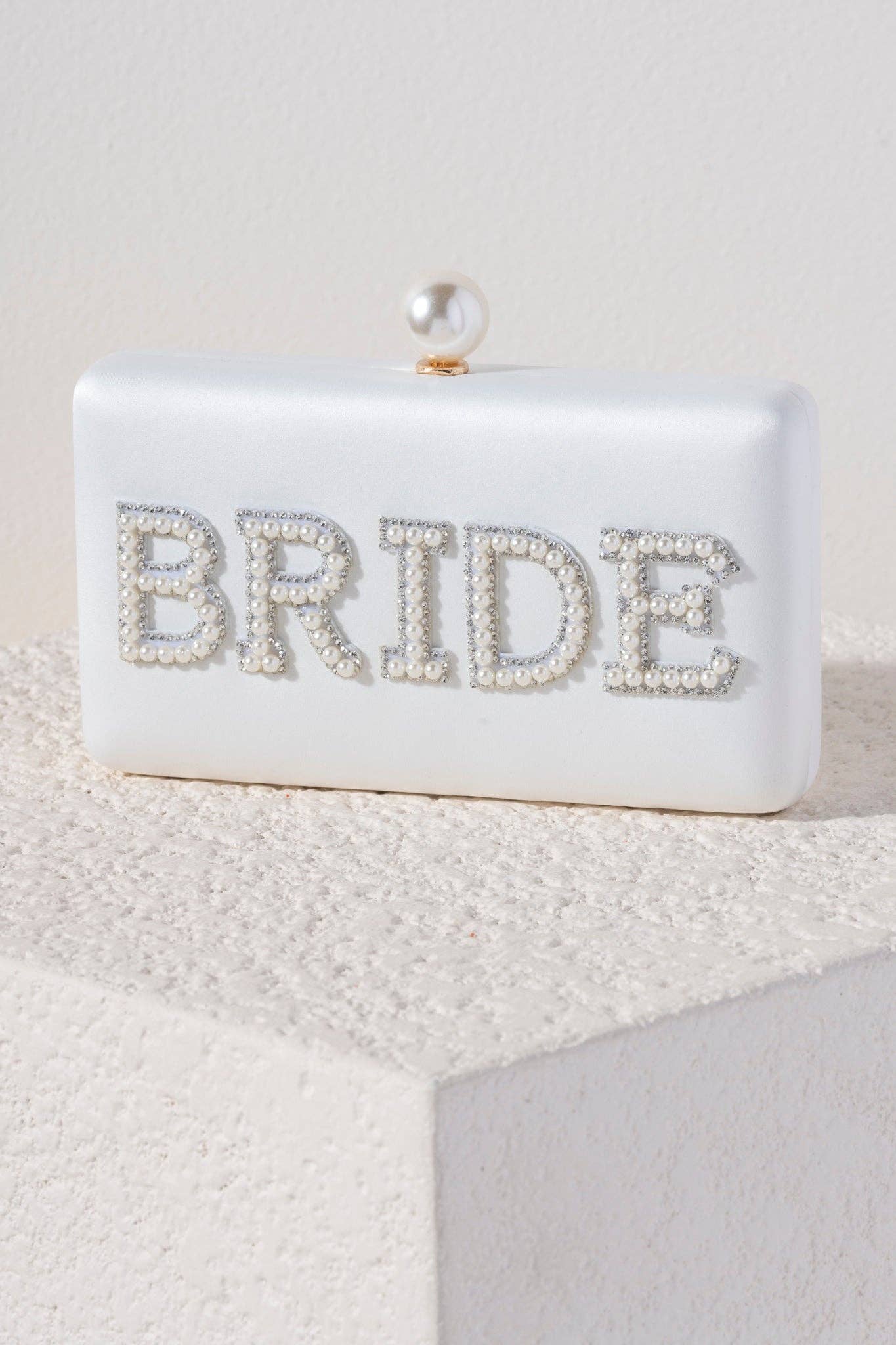 Shiraleah - Wholesale Clutch Bag - Women's - "BRIDE" PEARL MINAUDIERE, IVORY5