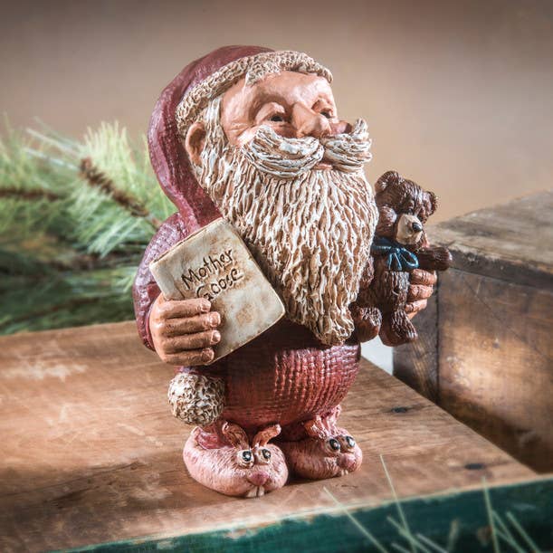 J Devlin Glass Art & Bert Anderson Collection - Wholesale Christmas Decoration - Night Time Christmas Santa By Bert Anderson Figurine - MB 25