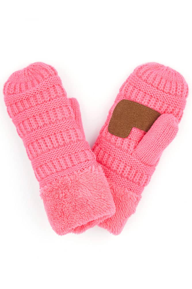 Hana – wholesale Mittens – Child – C.C Kids solid Knitted mitten8