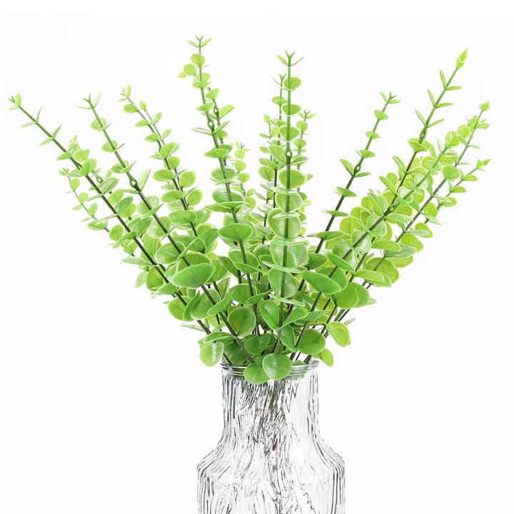 UniqueMartandHome - Wholesale Artificial plant - 24 PC Artificial Eucalyptus Stems for Home Decor