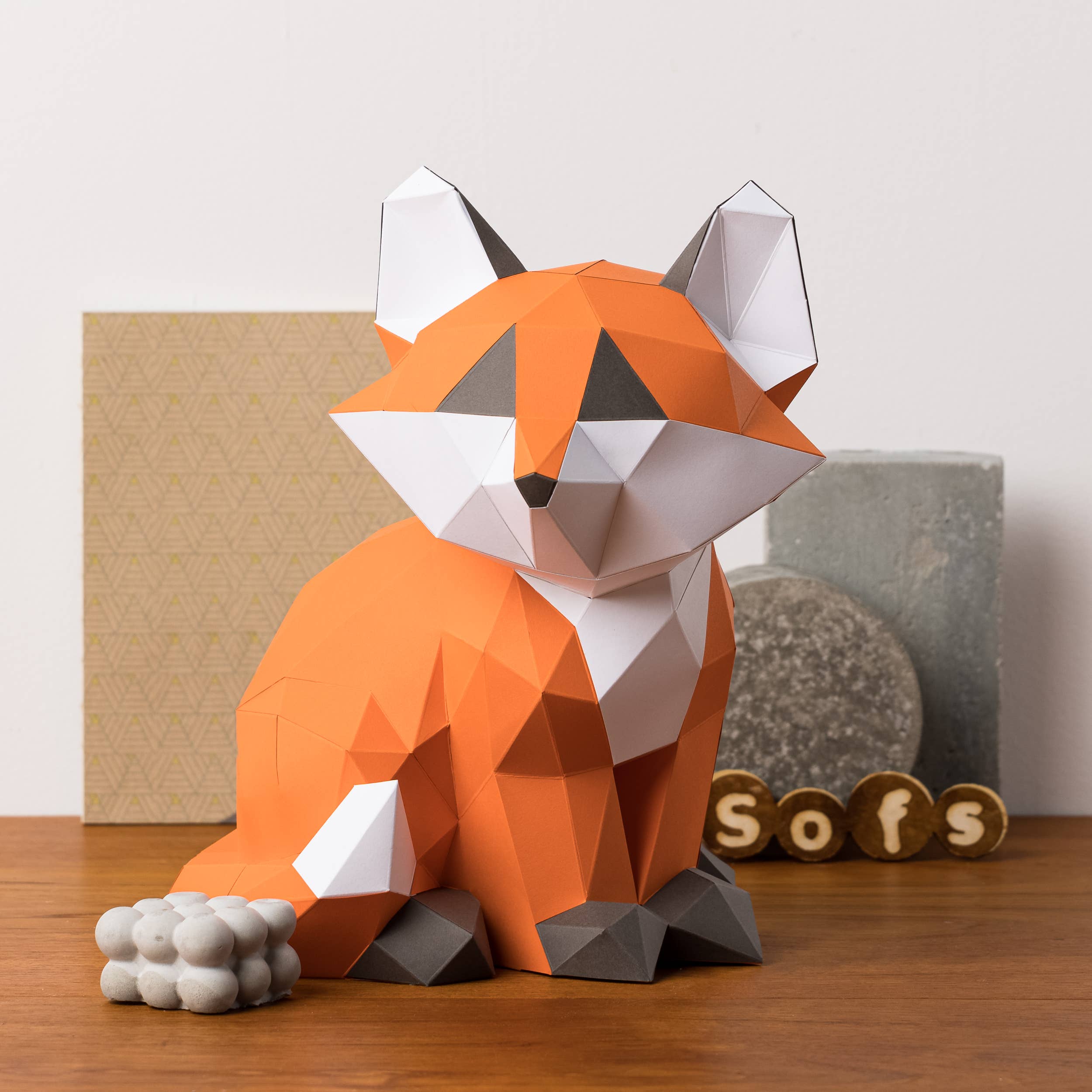 Sofs Designs - Wholesale DIY Craft Kit - DIY Baby Fox 3D LUX paper origami model Kit 3