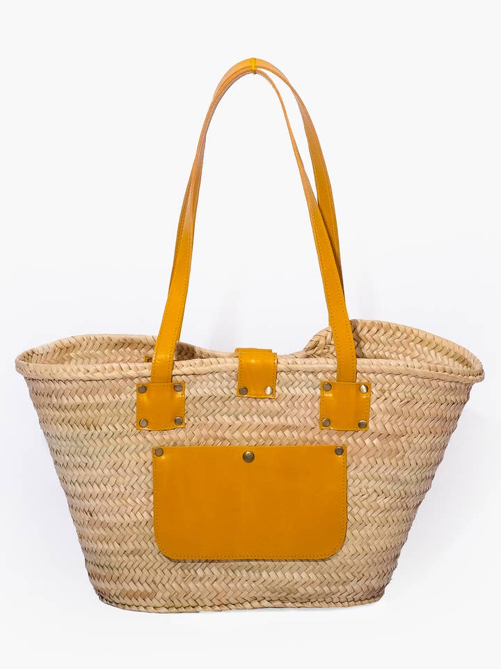 Straw bag - French Market Basket - Tote bag Handmade bag for wholesale by isli and tisli