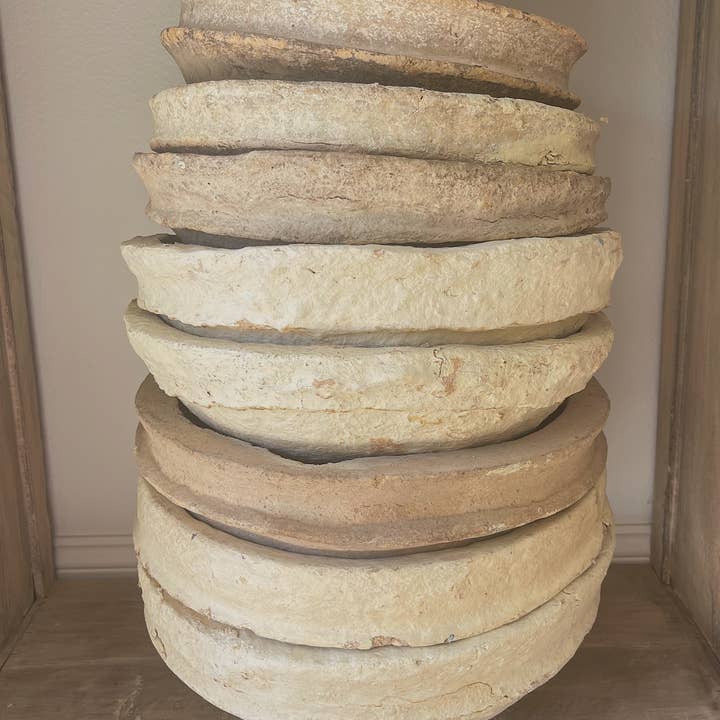 Sandstone & Sage - Wholesale Decorative Plate/Dish/Bowl - Primitive Antique Paper Mache Bowls