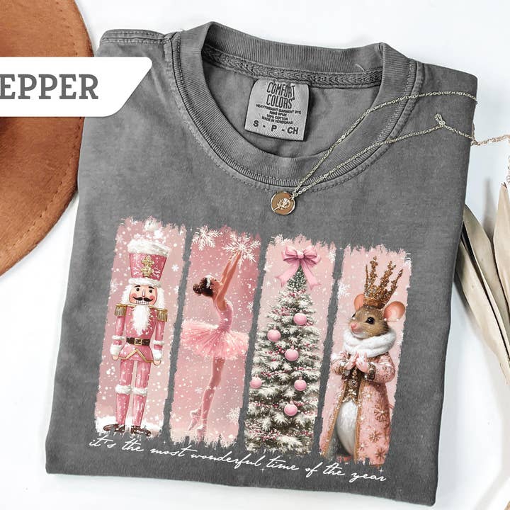 Glaime - Wholesale T-Shirt (Graphic) - Women's - Comfort Colors Christmas Time Sweatshirt, Xmas Shirt3