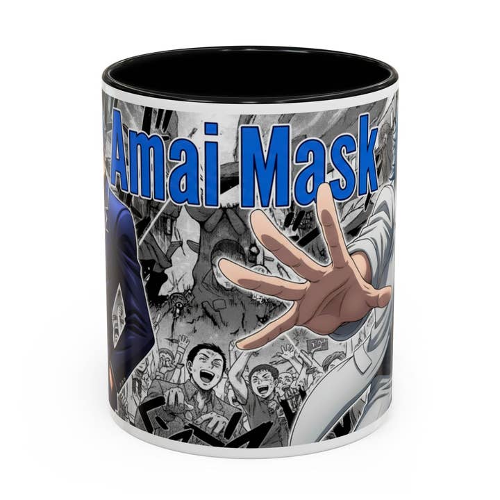 Anime-Manga-Kaffeetasse mit Akzent — Amai Mask Charakterdesign (11/15 oz) für den Großhandel von Le Paperie Co