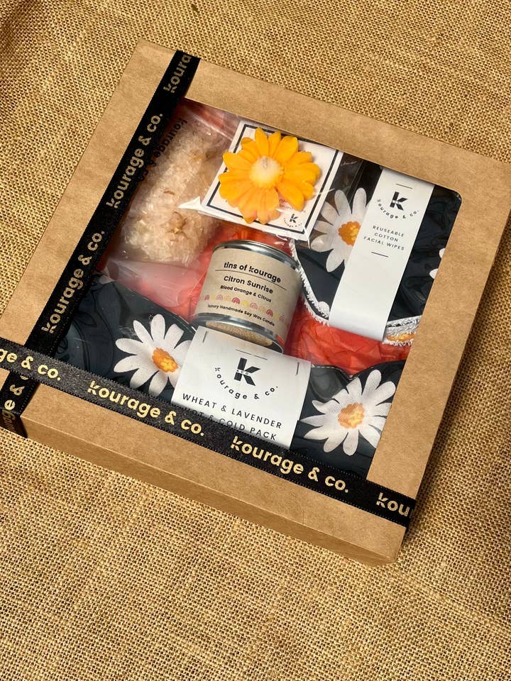 Daisy Dreams Self-Care Gift Box for wholesale by Kourage & co