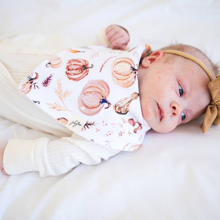 Gaia Baby Goods - Wholesale Sleepsuit - Baby - Organic Cotton Baby / Toddler Pajamas in Pumpkin Print