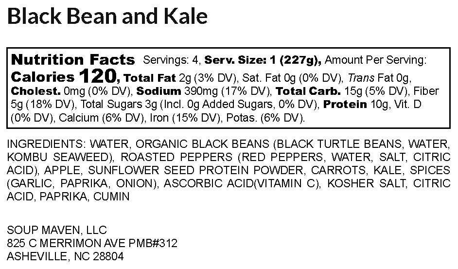 18 Chestnuts Soups - Wholesale Soup - Black Bean & Kale Soup 32 oz Plant Based & Gluten Free4