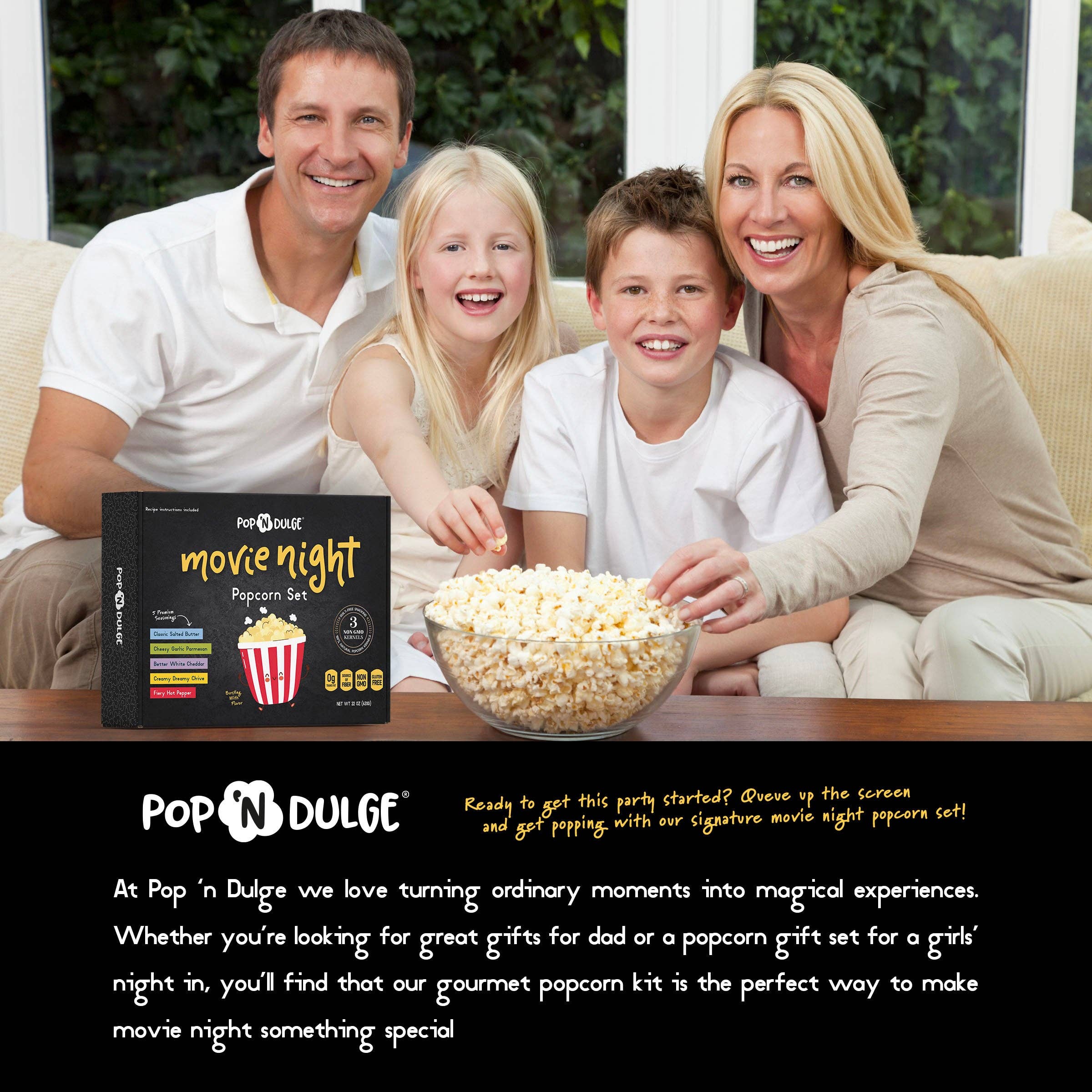 Pop 'N Dulge - Wholesale Popcorn - Movie Night Gift Basket Gourmet Popcorn Gift Set Fathers Day8