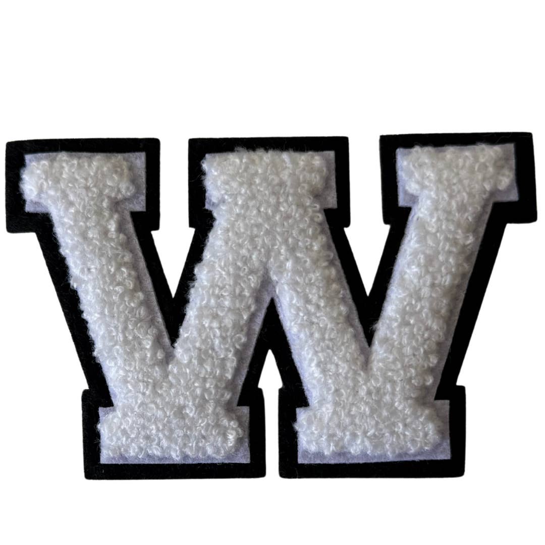 Patch Points - Wholesale Patch - White & Black  Varsity Letter  Sticker & Iron On26