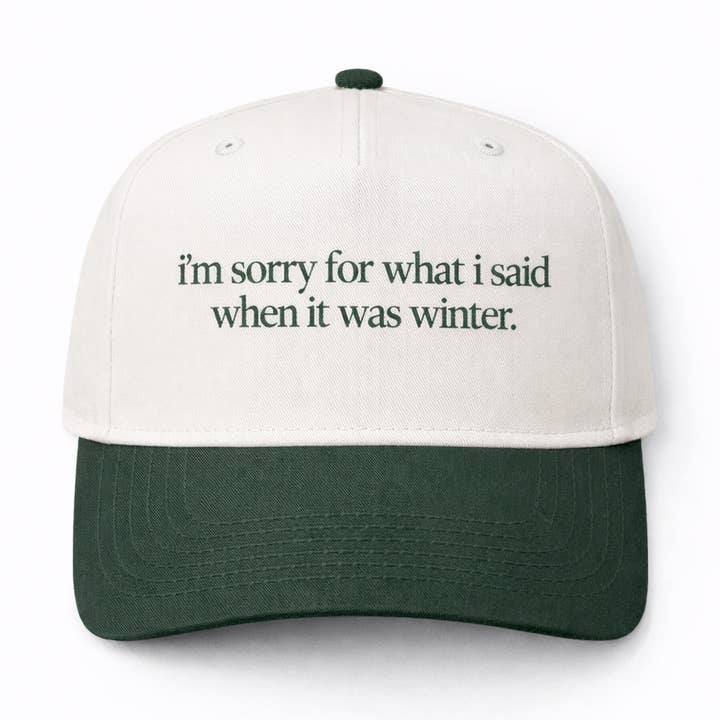 Boné de beisebol bordado "I'm Sorry" em duas cores por atacado de Indy Brand