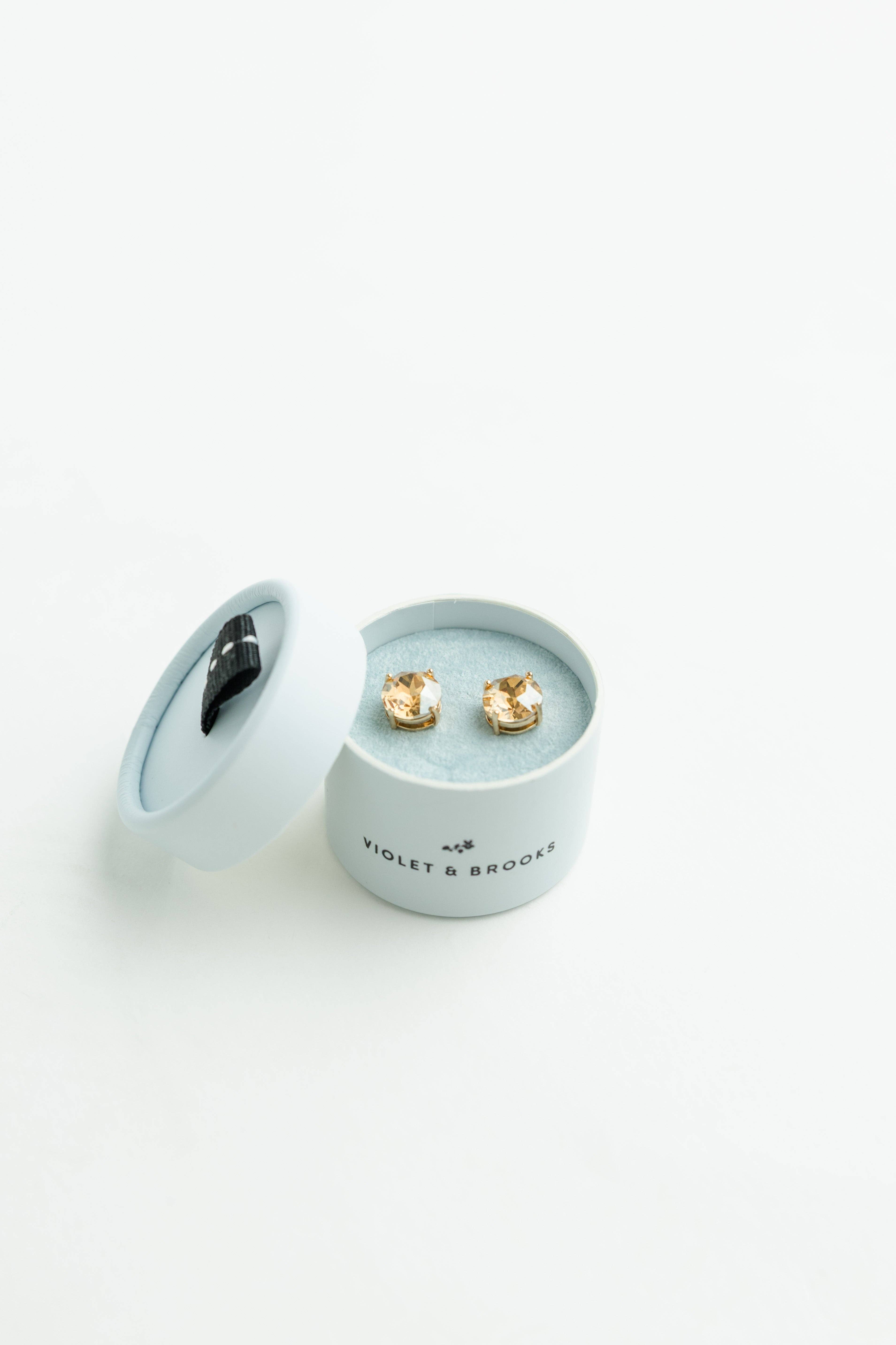 Violet & Brooks - Wholesale Stud/Post Earrings - Crystal Powder Boxed Earring18