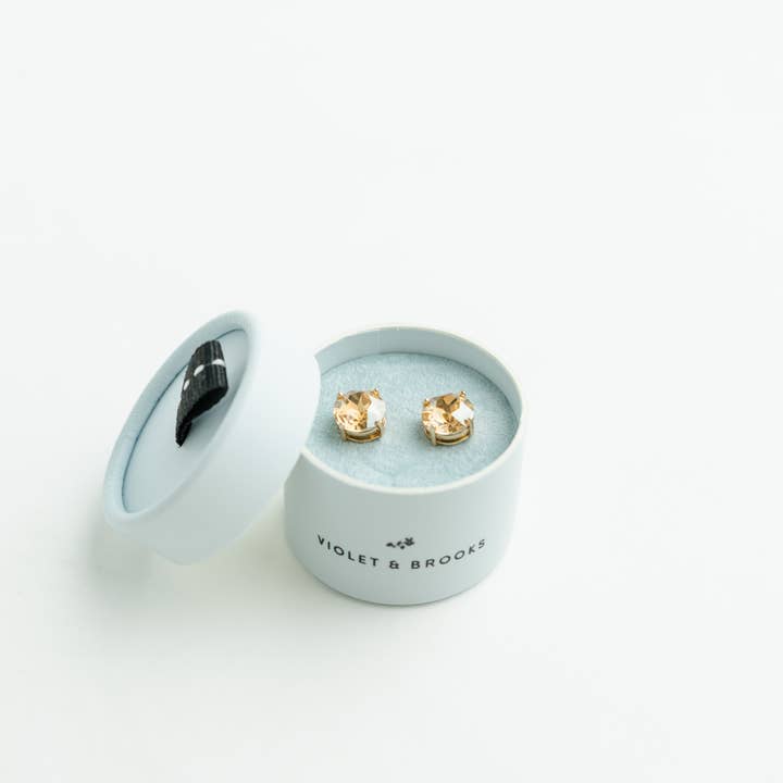 Violet & Brooks - Wholesale Stud/Post Earrings - Crystal Powder Boxed Earring18