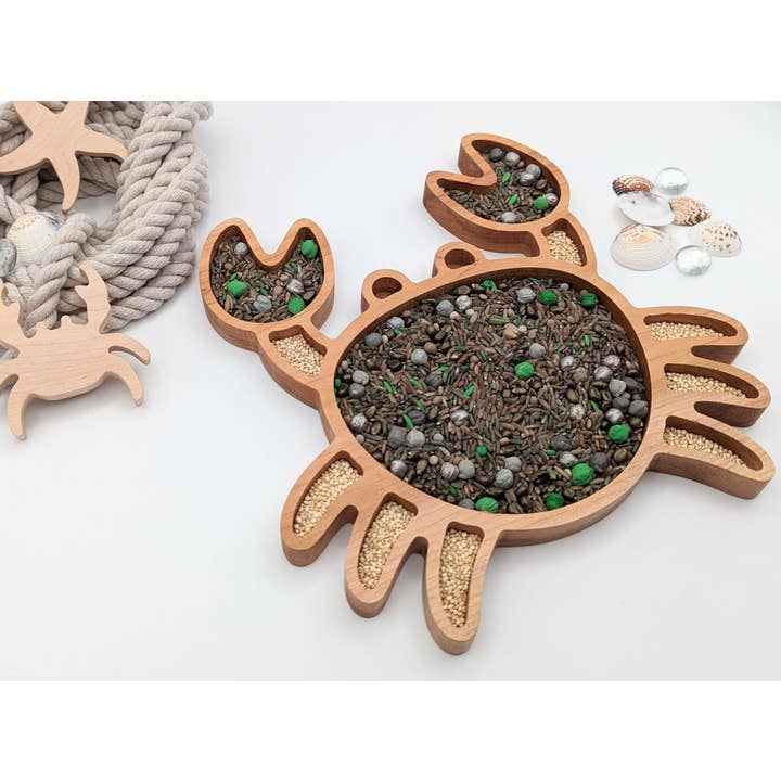 Crab Sensory Play Tray - Large for wholesale by Carved Together Co