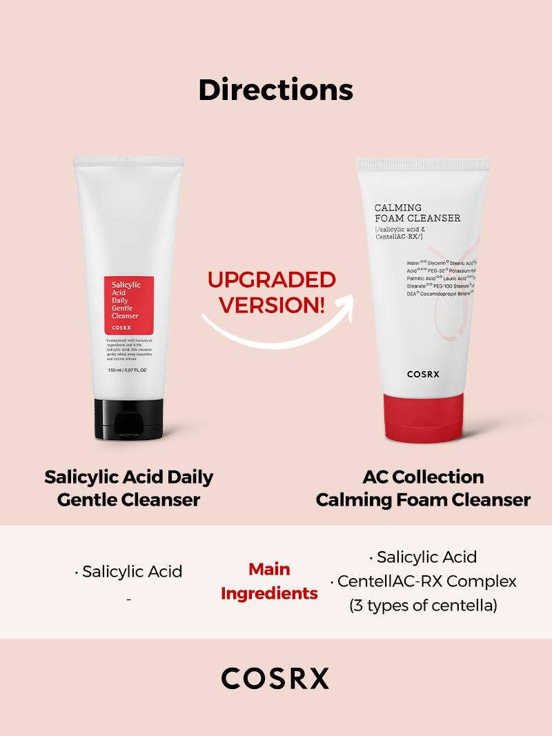 Kosmic - Kbeauty Skincare – wholesale Facial cleanser – [COSRX] AC Collection Calming Foam Cleanser (50ml/150ml)7