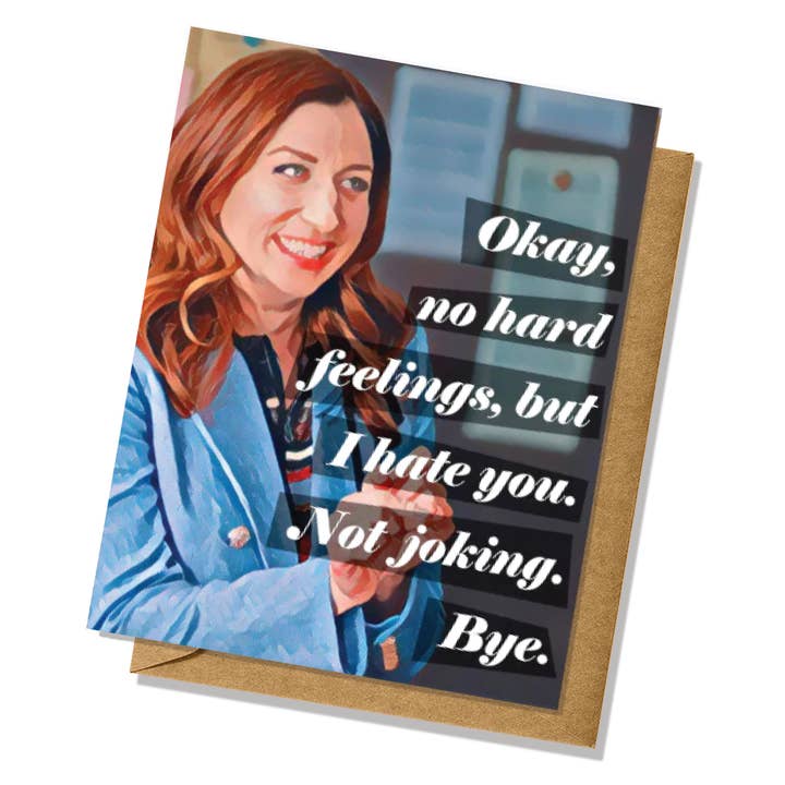 «Te odio. Tarjeta de felicitación Not Joking» Brooklyn 99 - Gina para venta al por mayor de Lucky Mfg. Co.