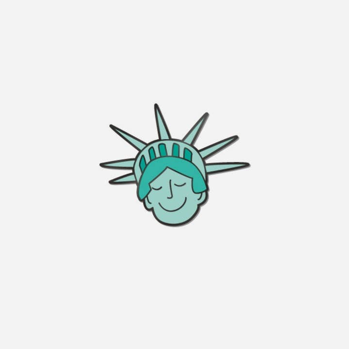 CaraCaraNYC - Wholesale Lapel Pin/Button - Sweet Lady Liberty 1" Enamel Pin1