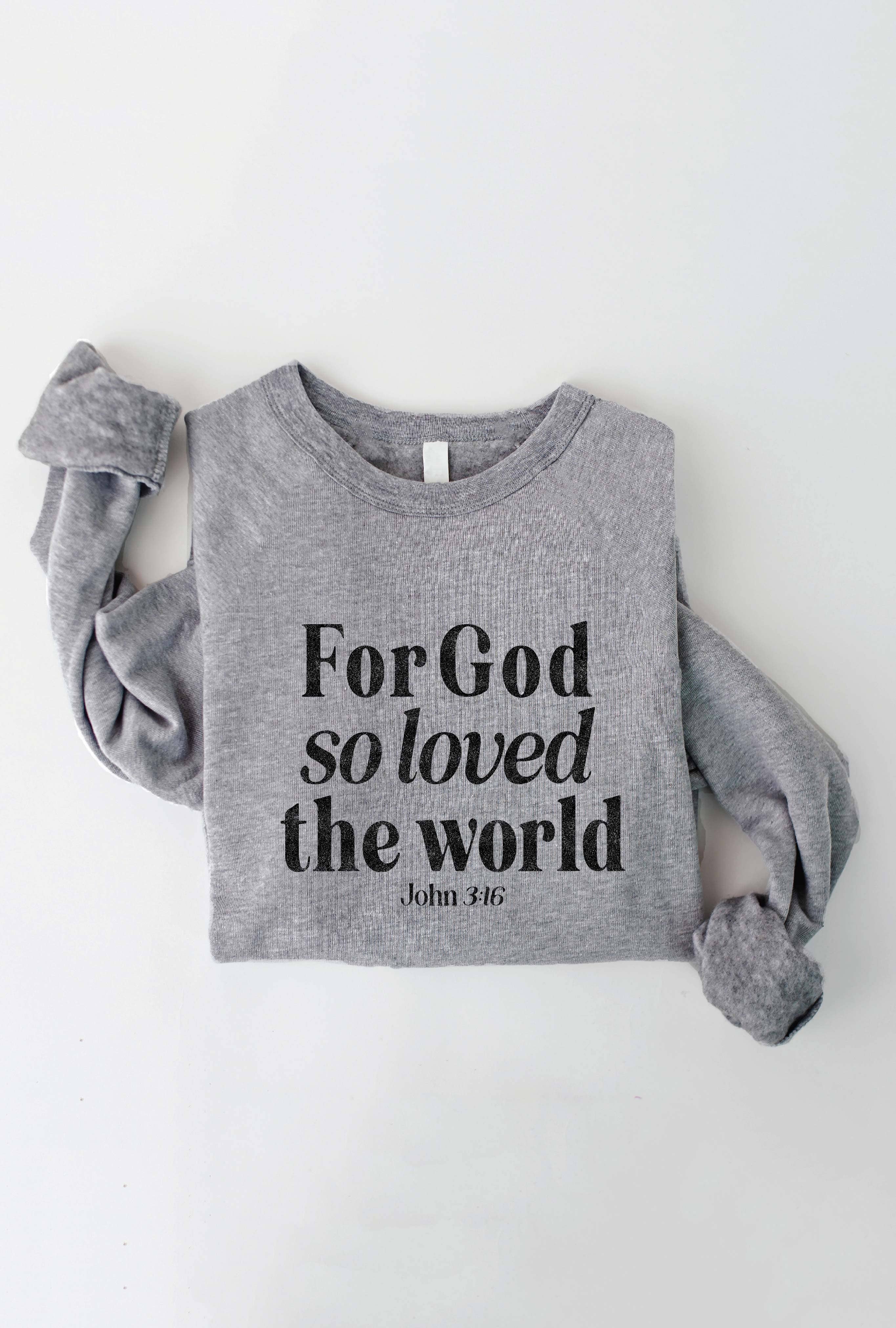 OAT COLLECTIVE - Wholesale Graphic Sweatshirt - Women's - FOR GOD SO LOVED THE WORLD Graphic Sweatshirt12
