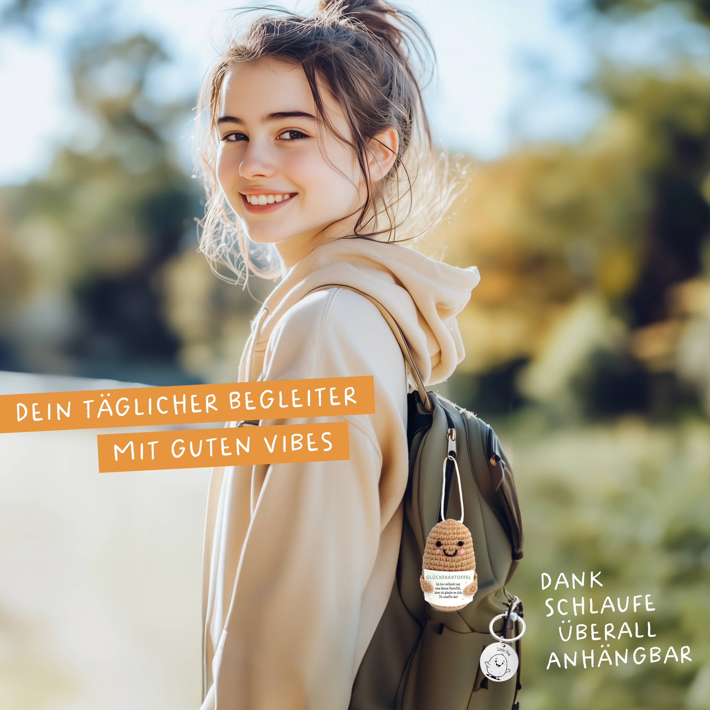 LOViLEE – wholesale Encouragement card – Positive Potato Günni | Lucky Charm Set | No. HF-034