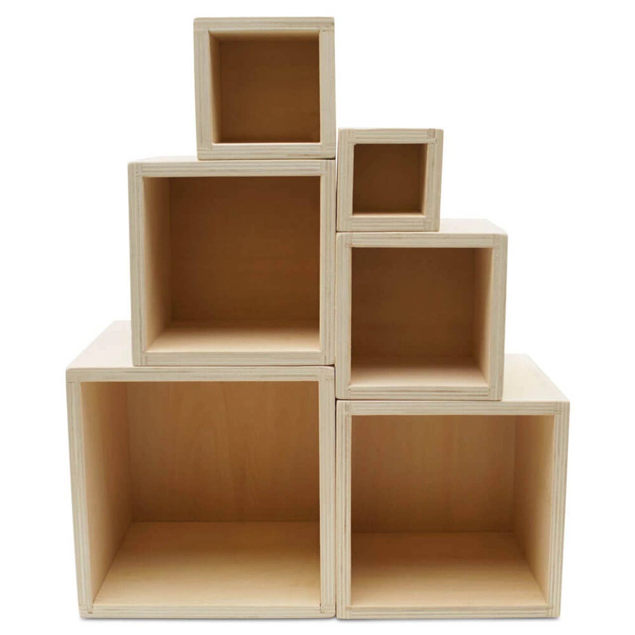 Woodpeckers Crafts - Wholesale DIY Craft Kit - Wooden Nested Stacking Boxes, Set of 64
