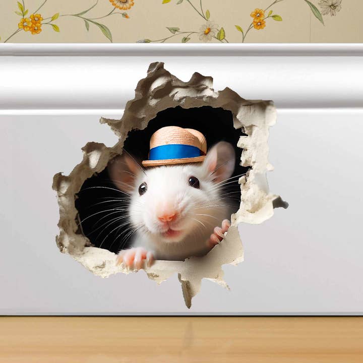 Micesterpiece – wholesale Wall decal/stickers – 3D Mouse Hole Wall Sticker Decal - Ernesto - Micesterpiece1