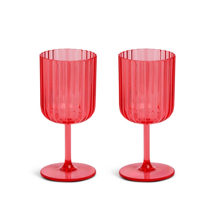 Core Home - Wholesale Wine Glass - Set of 2 10.5oz Ribbed Wine - SBD