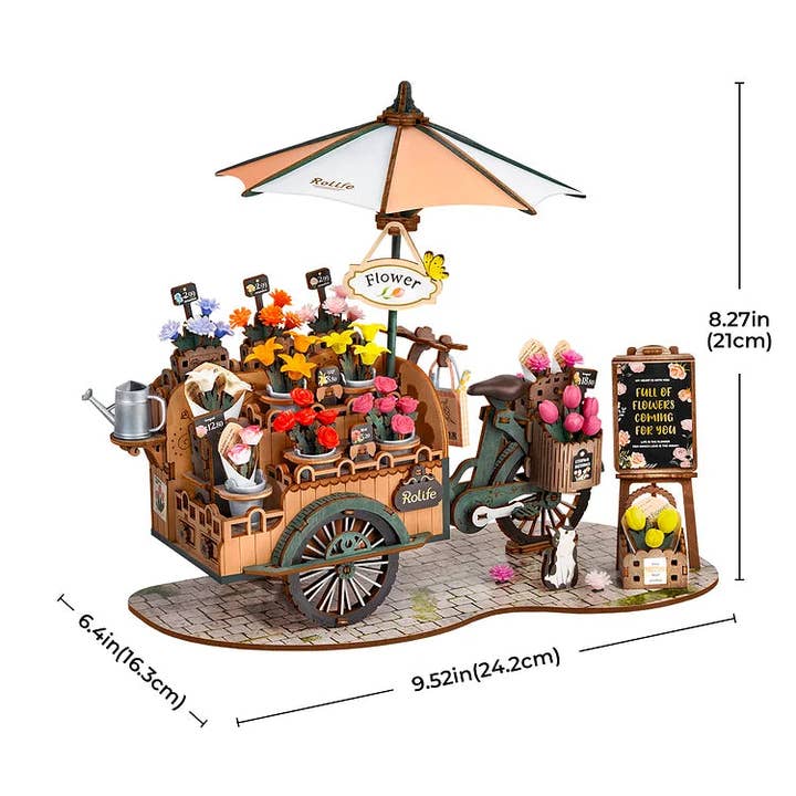 Kouhigh INC - Wholesale Puzzle - Kids - Rolife Blossom Cart 3D Wooden Puzzle
