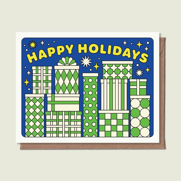 Carte de vœux Joyeuses Fêtes pour la vente par Épée Lapin Studio