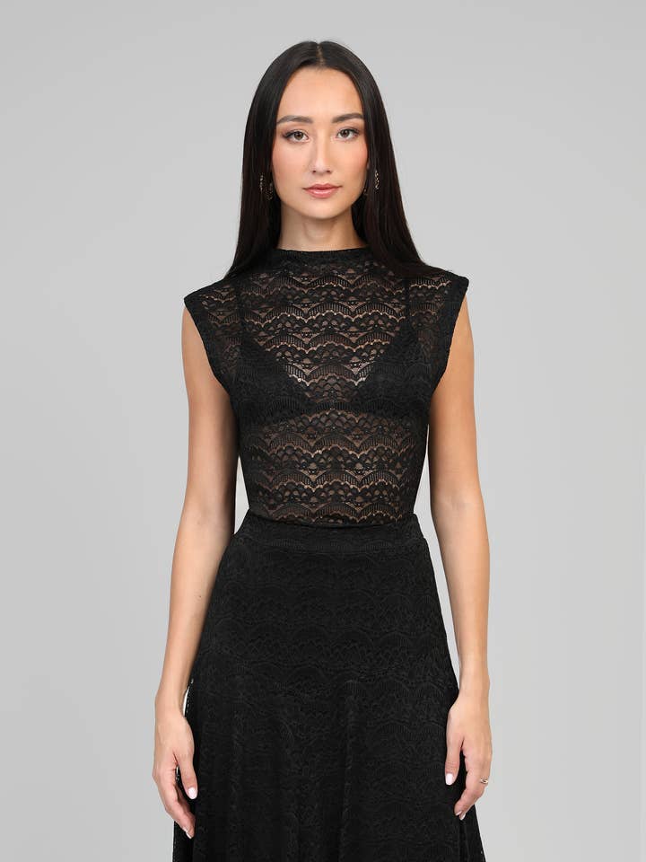 ALIXANE TANK TOP black for wholesale by An'ge