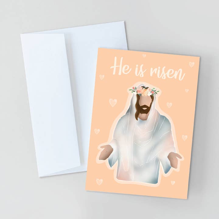 Il est ressuscité - Carte de vœux Jésus, ensemble de cartes vierges Jésus pour la vente par JasmineTreeDesign
