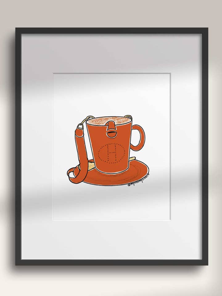 No.3 Fashion Cup Art Print for wholesale by My Ohh My Studio