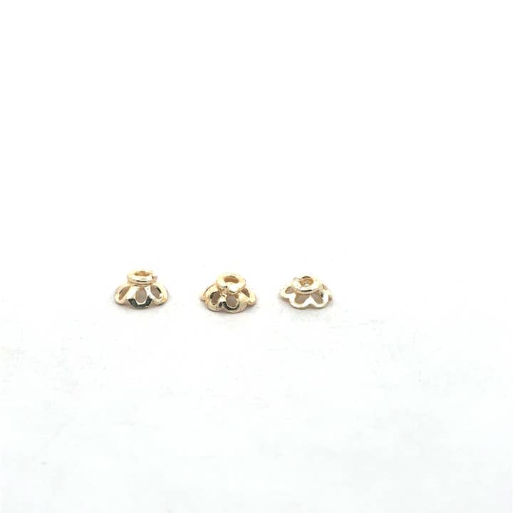 60 to 100 pcs of Gold Finish filigree bead caps 5mm,6mm,7mm,8mm gold bead caps, gold filigree bead caps . for wholesale on Faire