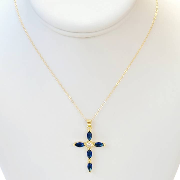 LPL Creations - Wholesale Pendant/Charm Necklace - Navy Cross Necklace1