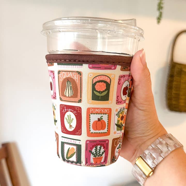 Autumn Harvest | Reusable Coffee Sleeve for wholesale by Oak Shore Collective LLC