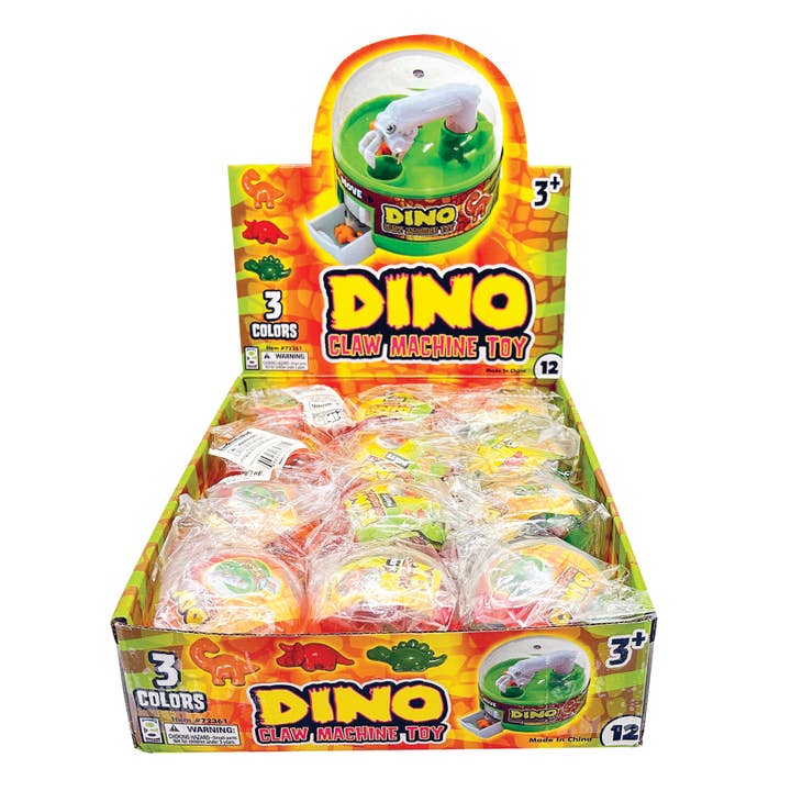 Geddes - Wholesale Classic Toy - Kids - DINO CLAW MACHINE TOY 12/DSP