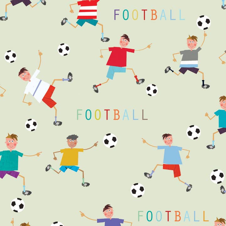 Kali Stileman Publishing - Vente Feuille de papier cadeau - Papier d'emballage cadeau de football WP443