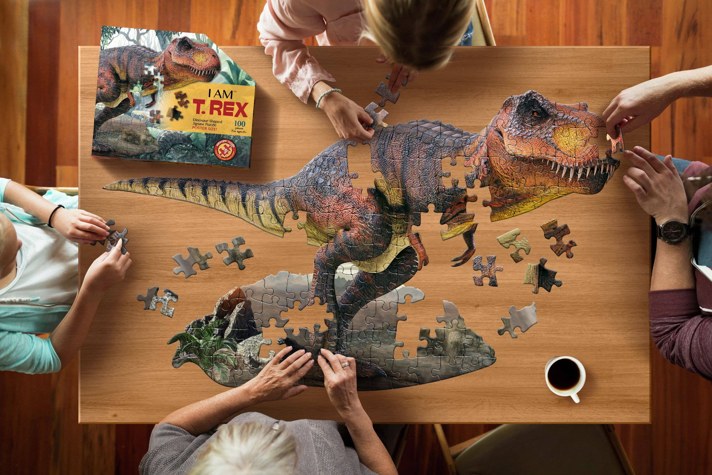 Madd Capp Games & Puzzles - Wholesale Puzzle - Kids - I AM T. Rex 100 piece jigsaw puzzle - gift4