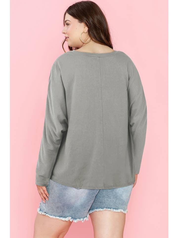 66DISCO - Wholesale Knit Top - Women's - Casual Basic Blank Solid Long Sleeve Tops (S-XL)