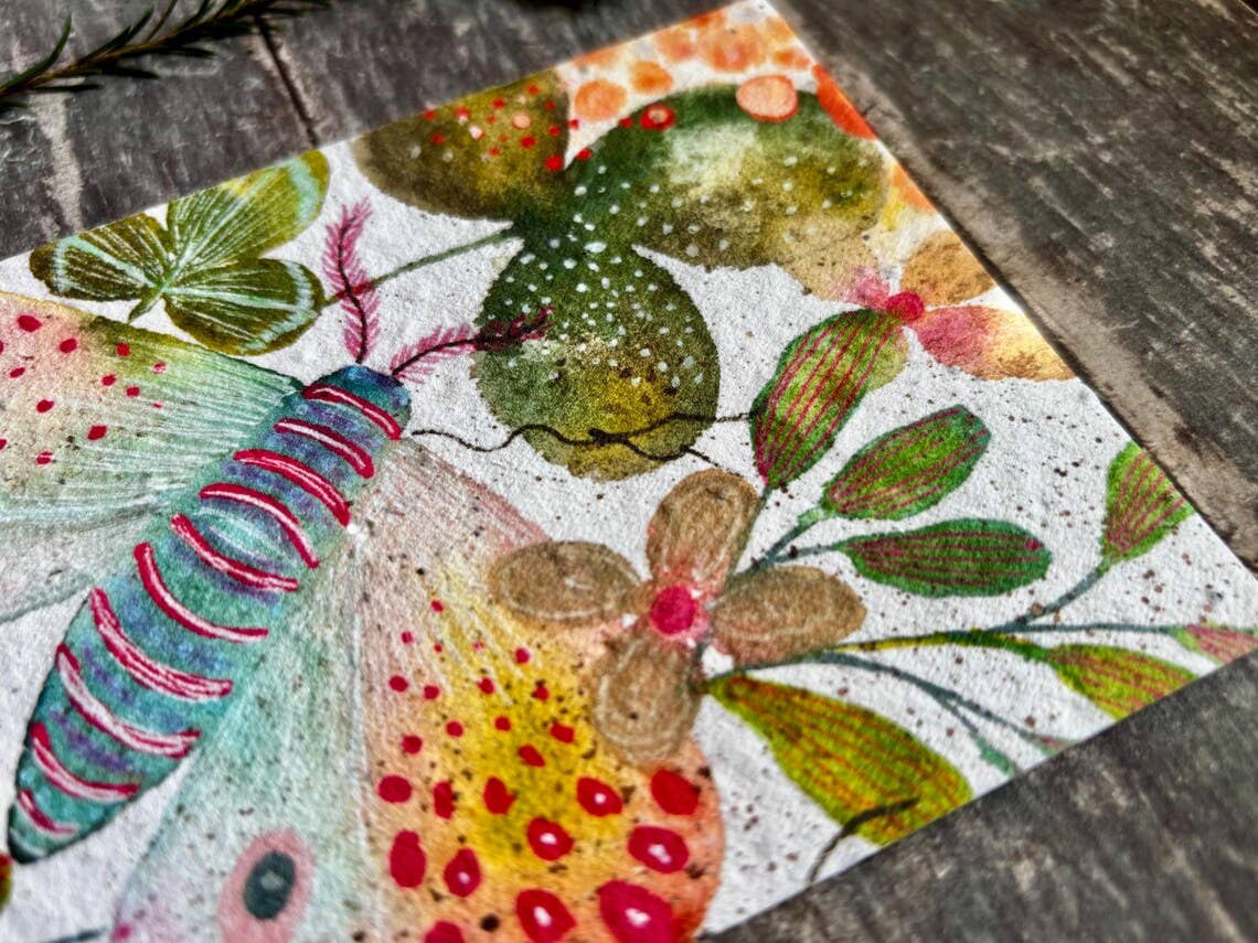 Erika's Whimsical Art – wholesale Birthday card – Plantable  Seed Paper Birthday Moth Card, Blank Inside 5