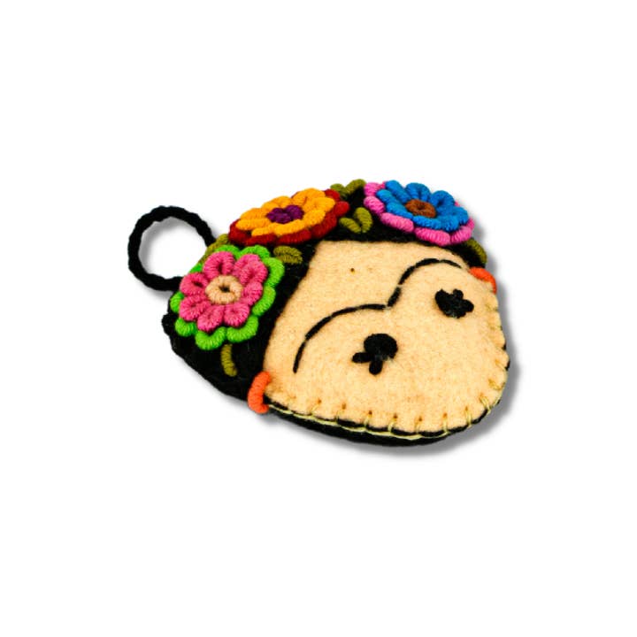 Lumily - Wholesale Ornament - Frida Kahlo Felted Embroidered Handmade Ornament - Mexico6