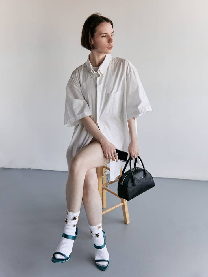 GLINTX BRAND - Wholesale Socks - Women's - Des'Ree Women's Socks in Vibrant Emerald Hue4