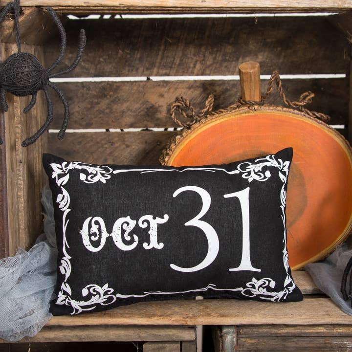 Goth Oct 31 Printed/Embroidered 8 x 12 Pillow for wholesale by C&F Home