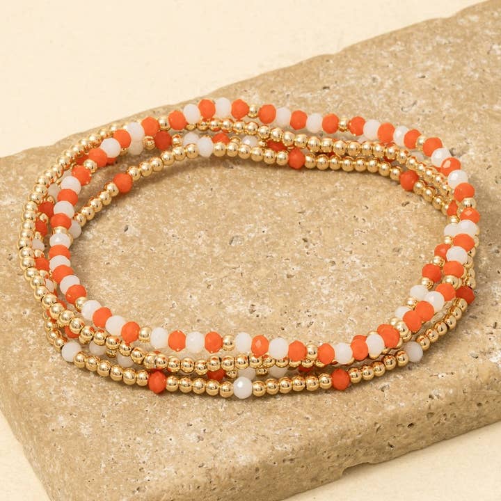 Colorful Game Day Beaded Bracelet Set for wholesale by Anarchy Street