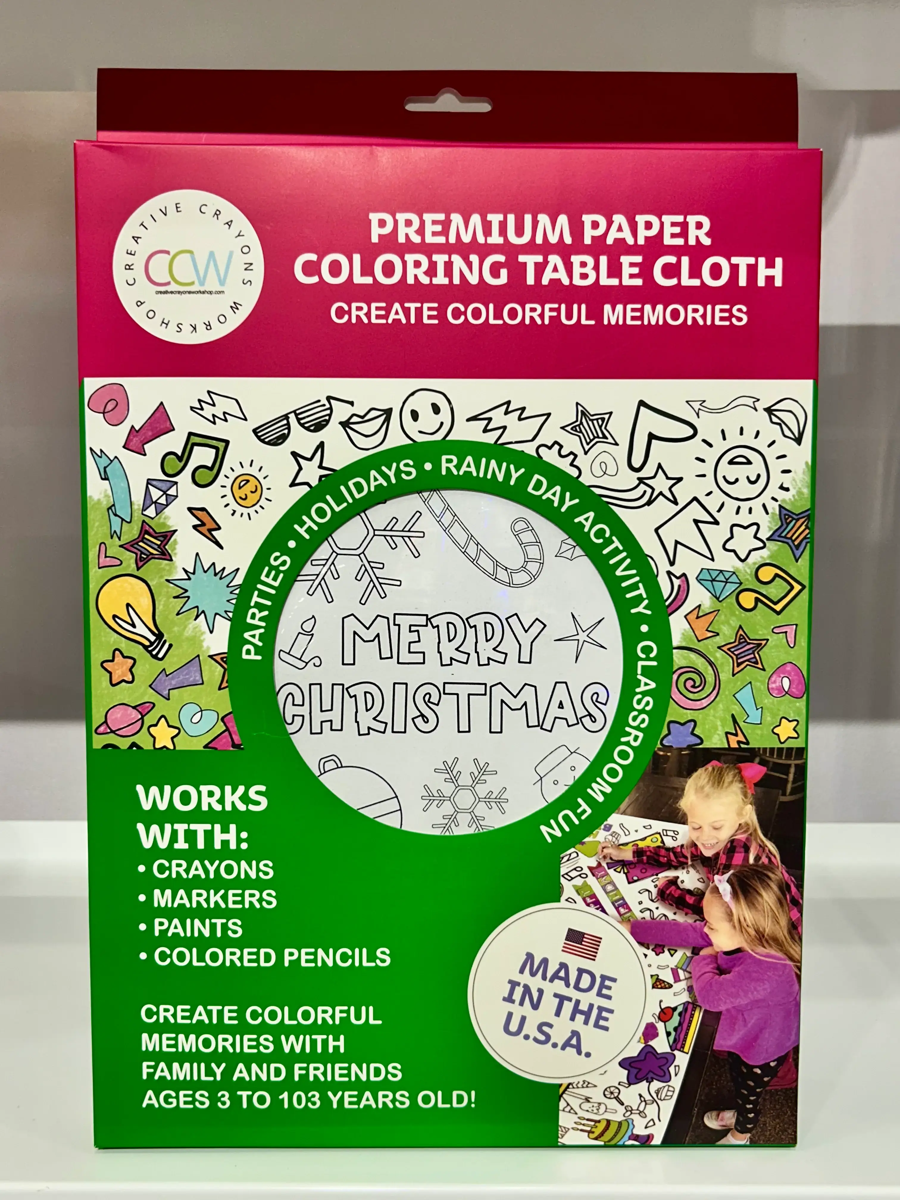 Creative Crayons Workshop - Wholesale Coloring Tablecloth - Kids & Baby - Christmas Coloring Tablecloth | Christmas Family Activity2