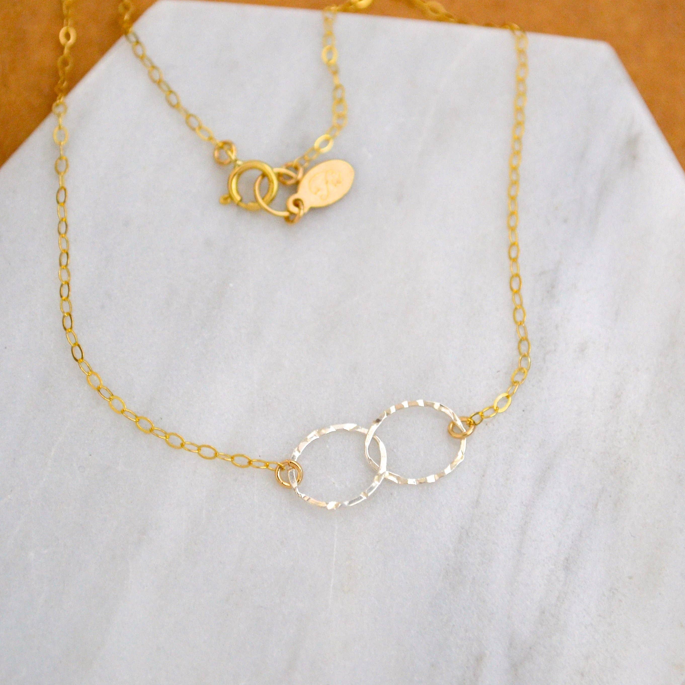 Foamy Wader – Engroshandel Halskæde med vedhæng – Infinity halskæde - forbundet cirkel infinity charme halskæde6