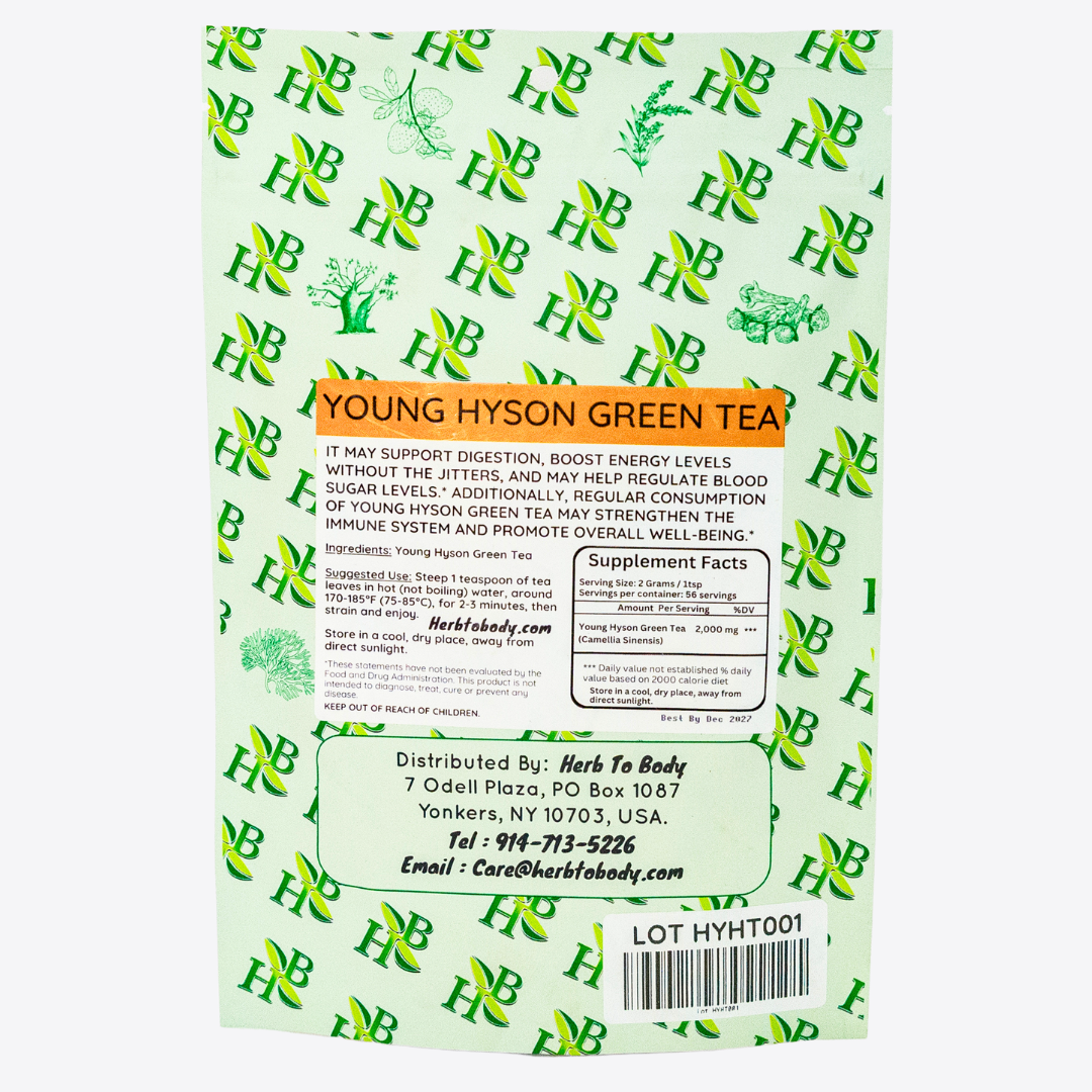 Herb To Body – wholesale Herbs – Young Hyson Green Tea 4oz1