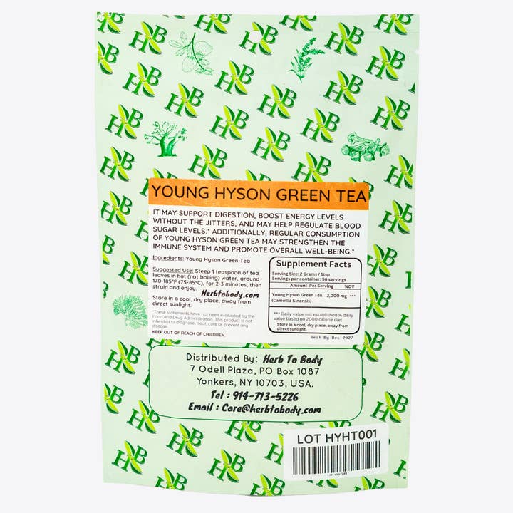 Herb To Body – wholesale Herbs – Young Hyson Green Tea 4oz1